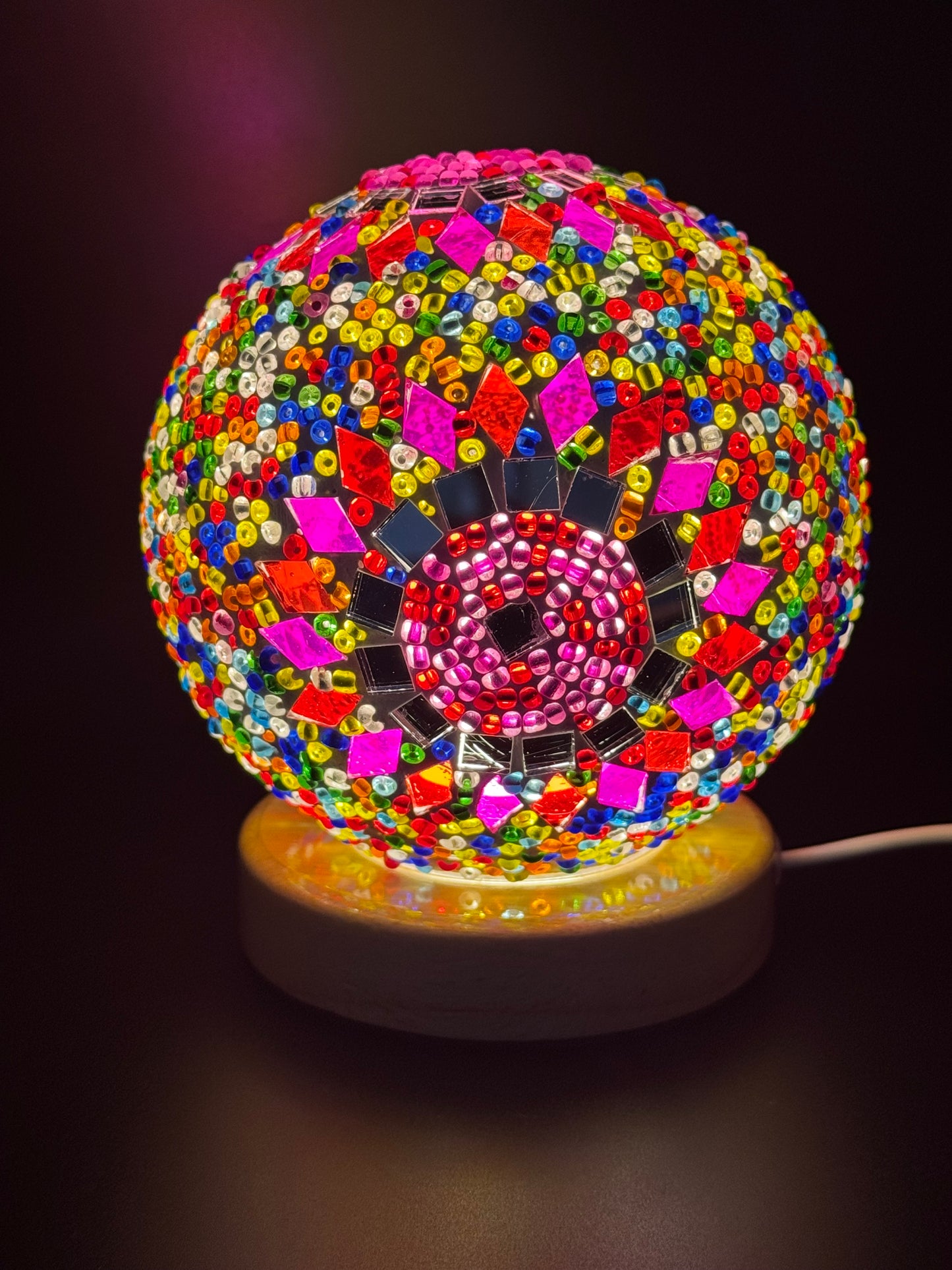USB Hand Made Mosaic LED Ball Light