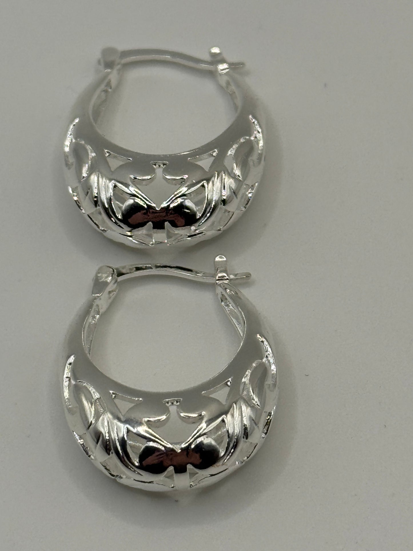 Silver hoop earrings