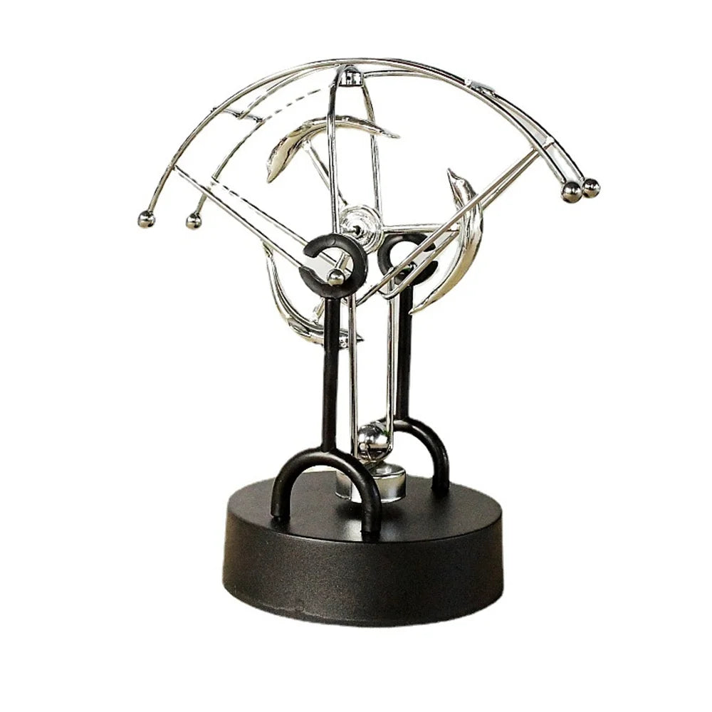 Metal Perpetual Motion Parachute desk ornament. Add some fascination to your living or study space!