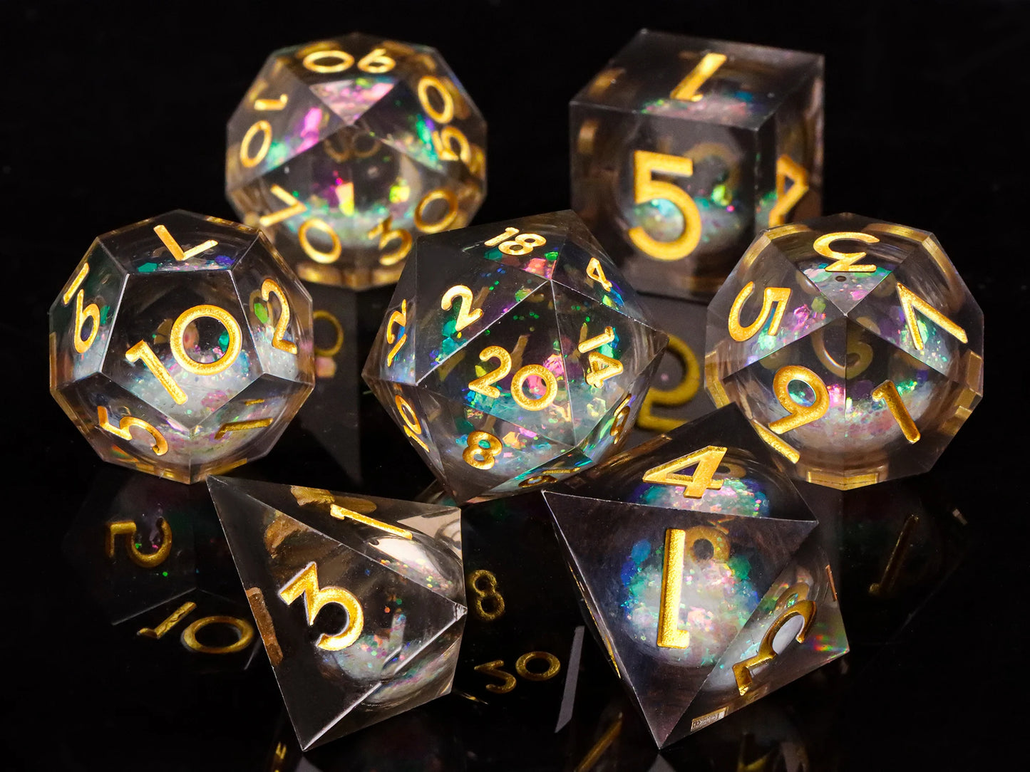 Liquid Core Quicksand D&D Dice Sets.