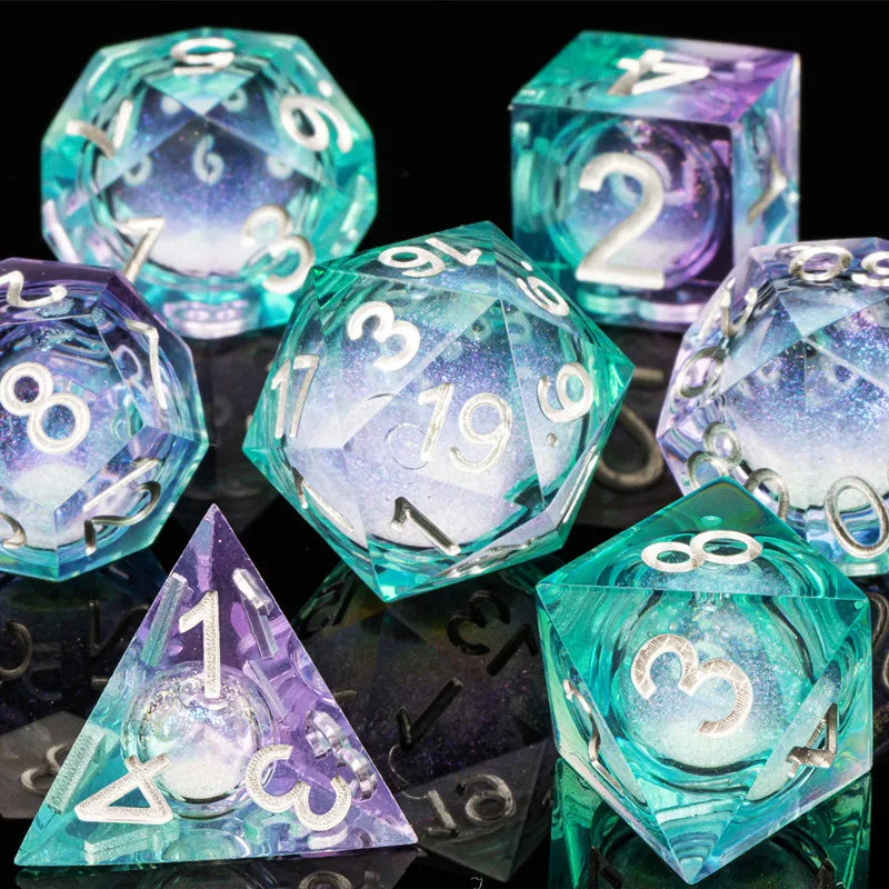 Liquid Core Quicksand D&D Dice Sets.