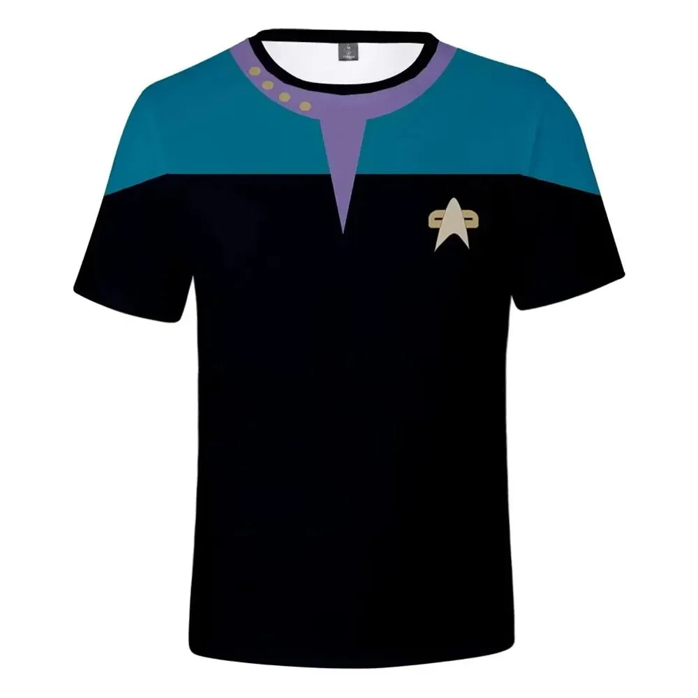 Star Trek Unisex Polyester Tee. Moisture wicking fabric, great for Summer wear.