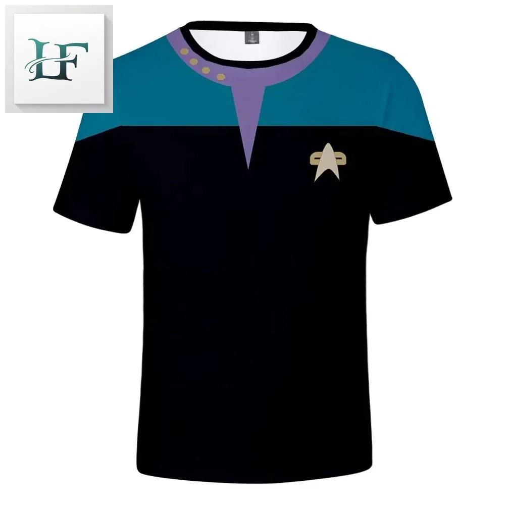 Star Trek Unisex Polyester Tee. Moisture wicking fabric, great for Summer wear.