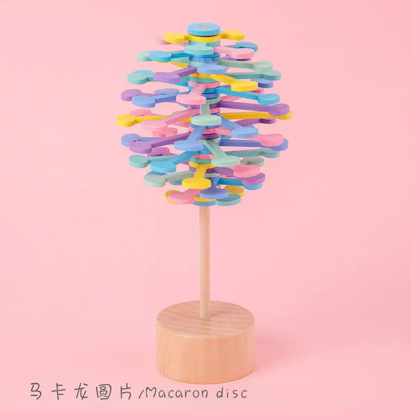 Wooden Spiral Tree toy. Great for kids and adults. Cool fidget and dexterity toy. Choose from a three colour themes.