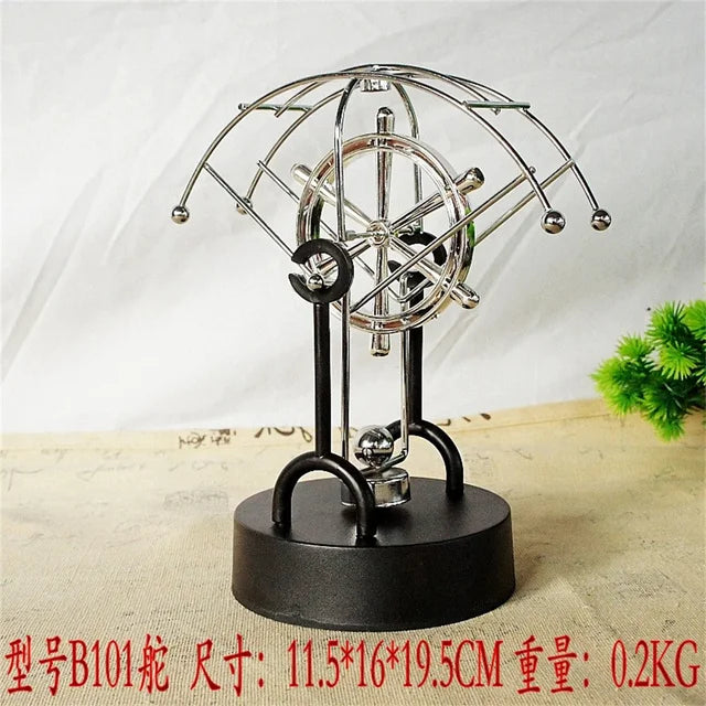 Metal Perpetual Motion Parachute desk ornament. Add some fascination to your living or study space!