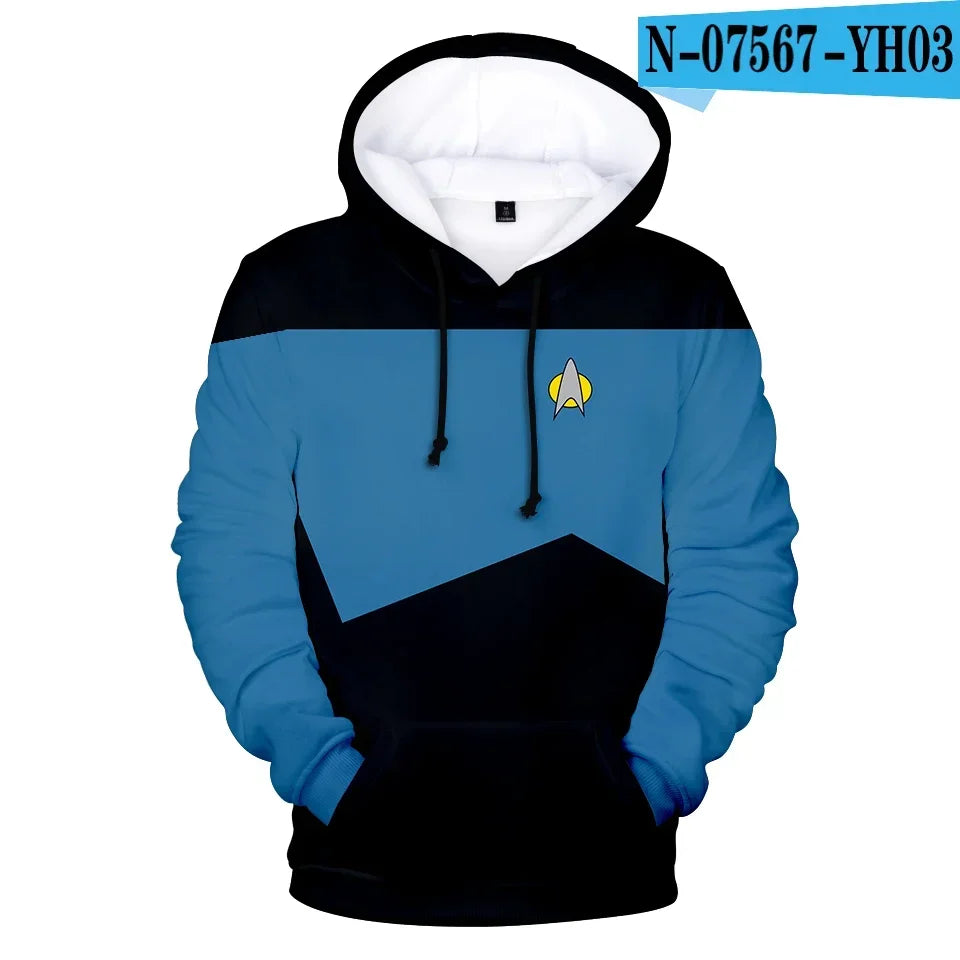 Star trek 3D Hoodies. Long Sleeve Unisex.