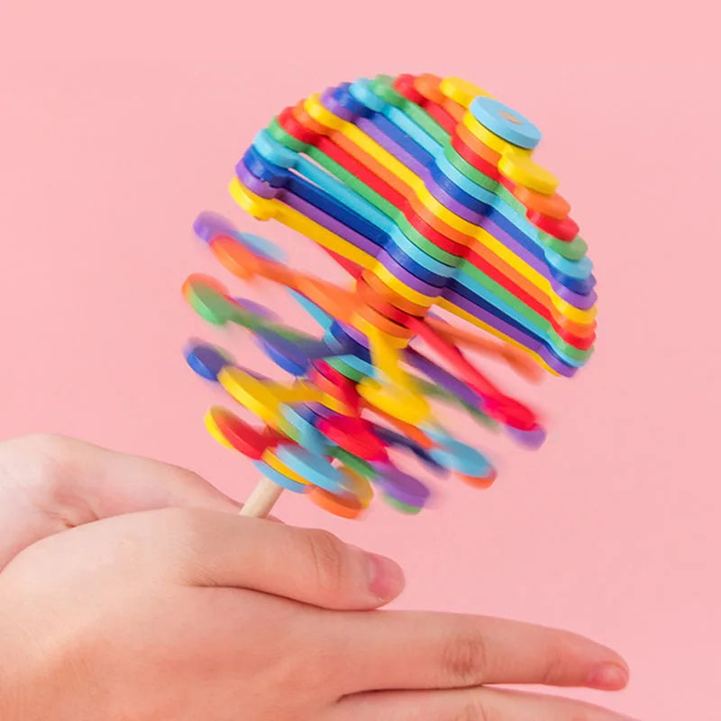 Wooden Spiral Tree toy. Great for kids and adults. Cool fidget and dexterity toy. Choose from a three colour themes.
