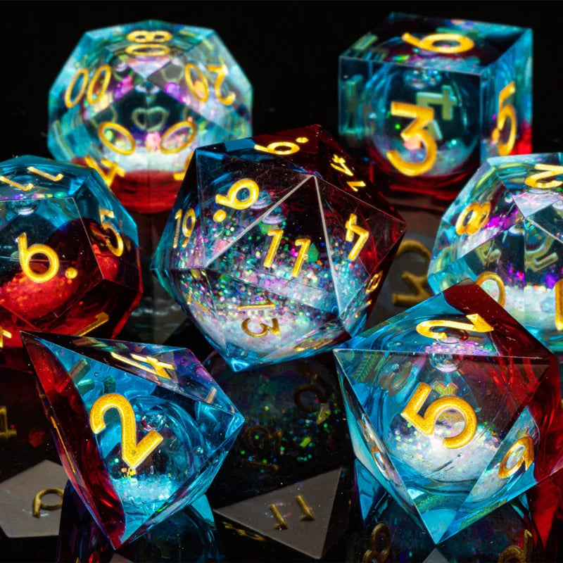 Liquid Core Quicksand D&D Dice Sets.