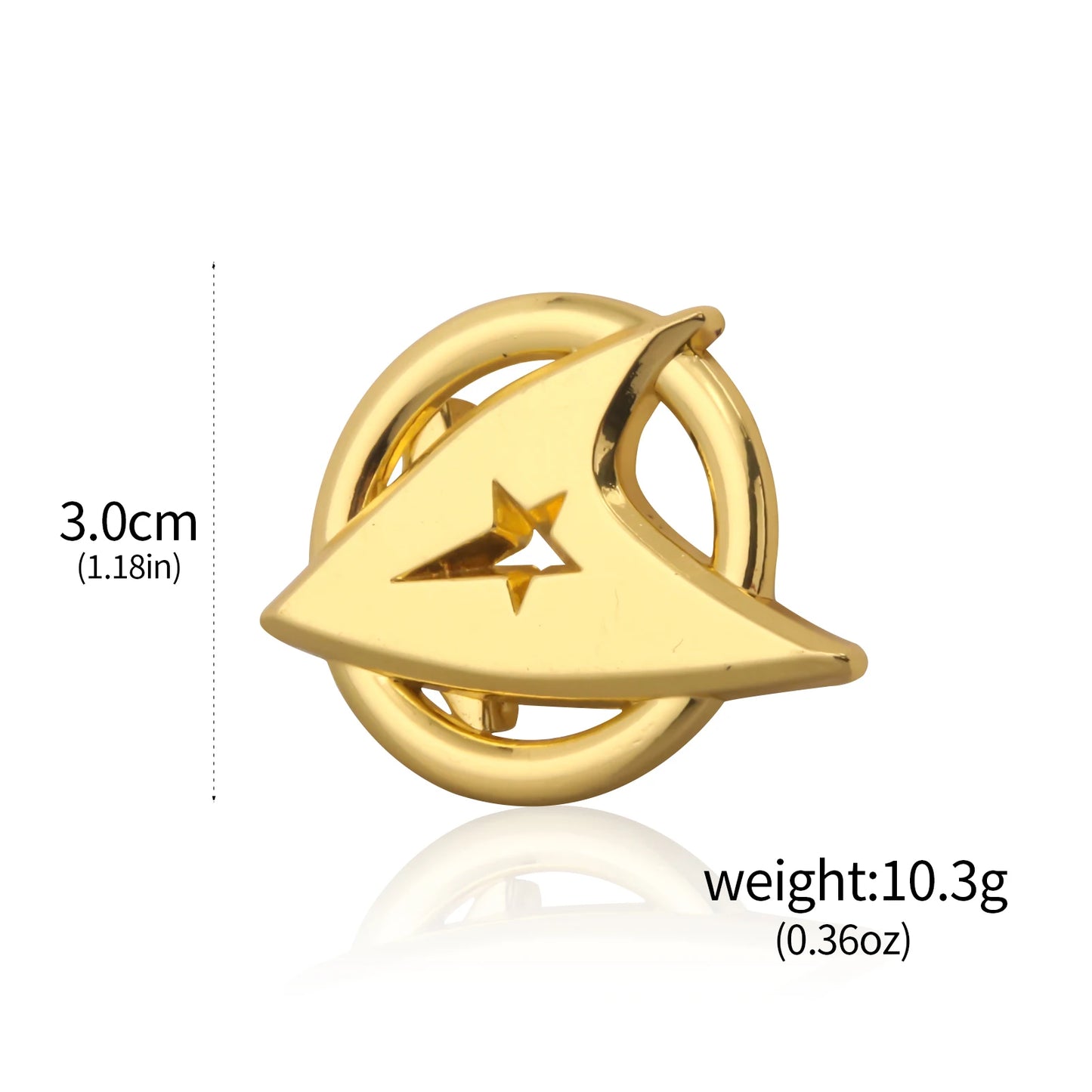 Star Trek Metal Enamel First Generation Captain Badge Pins.