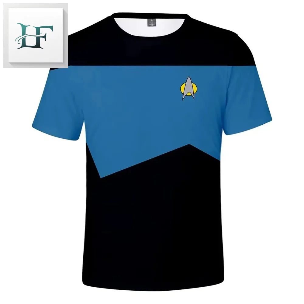 Star Trek Unisex Polyester Tee. Moisture wicking fabric, great for Summer wear.
