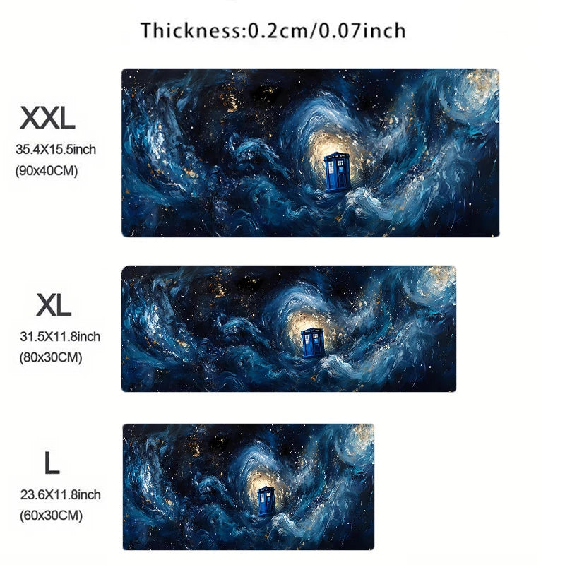 Doctor Who TARDIS in Space mouse and desk mats