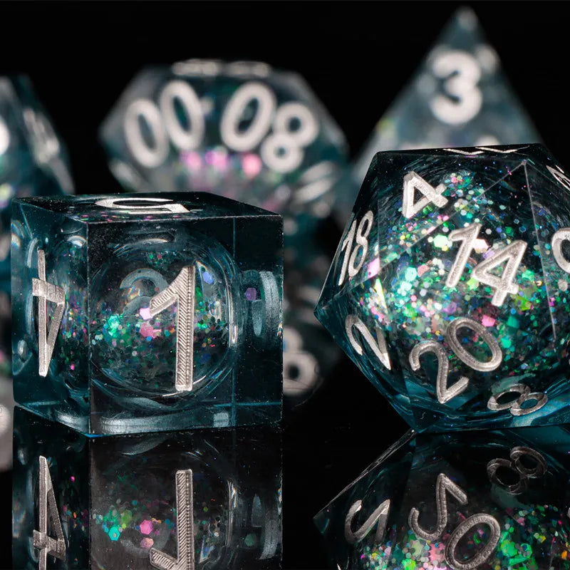 Liquid Core Quicksand D&D Dice Sets.