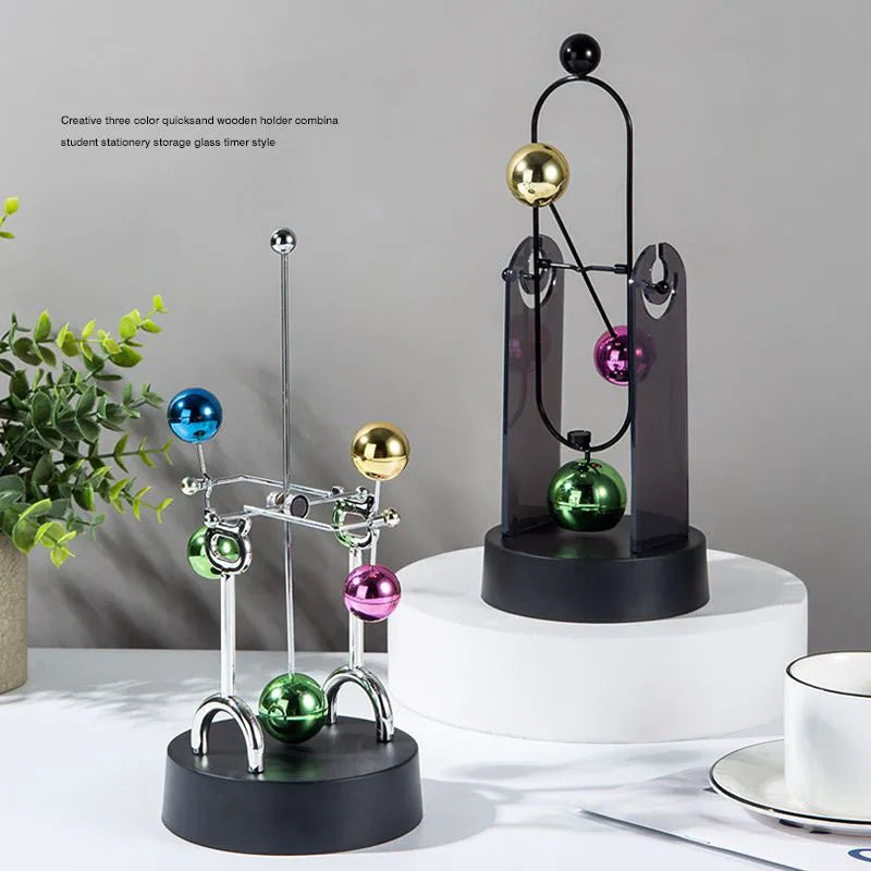 Electro magnetic perpetual motion desktop ornaments. A must have for the office desk.