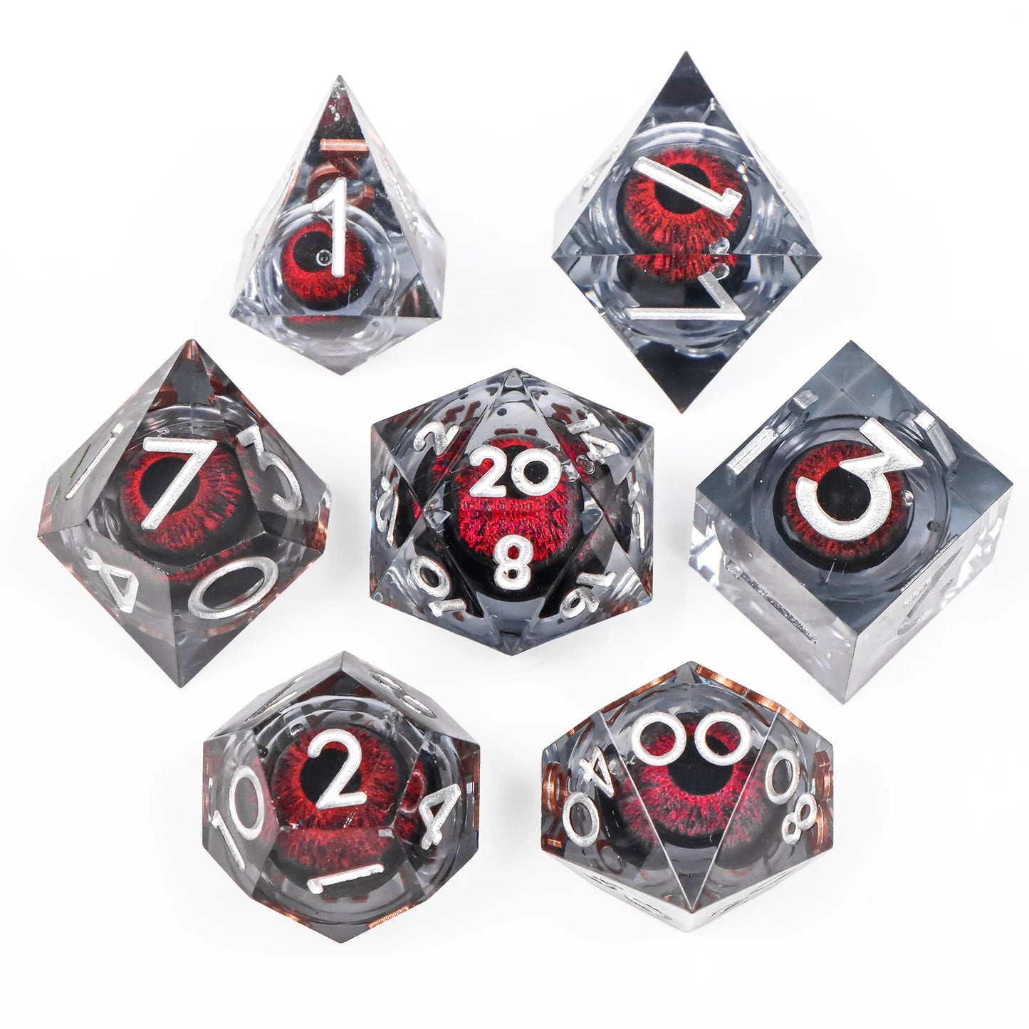 Liquid Core Dragon Eye Dice sets. Choose from a variety of colours!