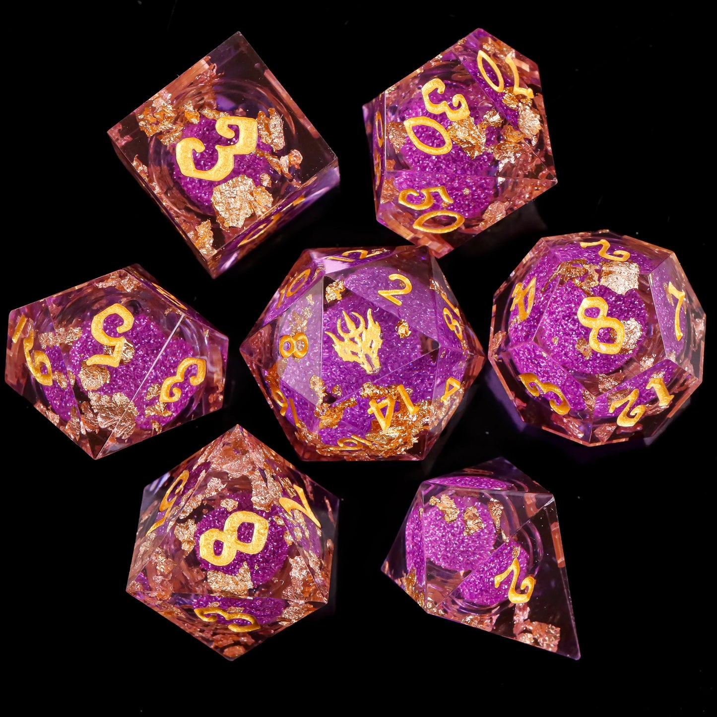 Liquid Core Quicksand D&D Dice Sets.