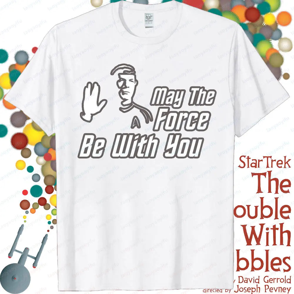 Star Trek Spock - Star Wars Crossover Quote Unisex Cotton T-Shirt.