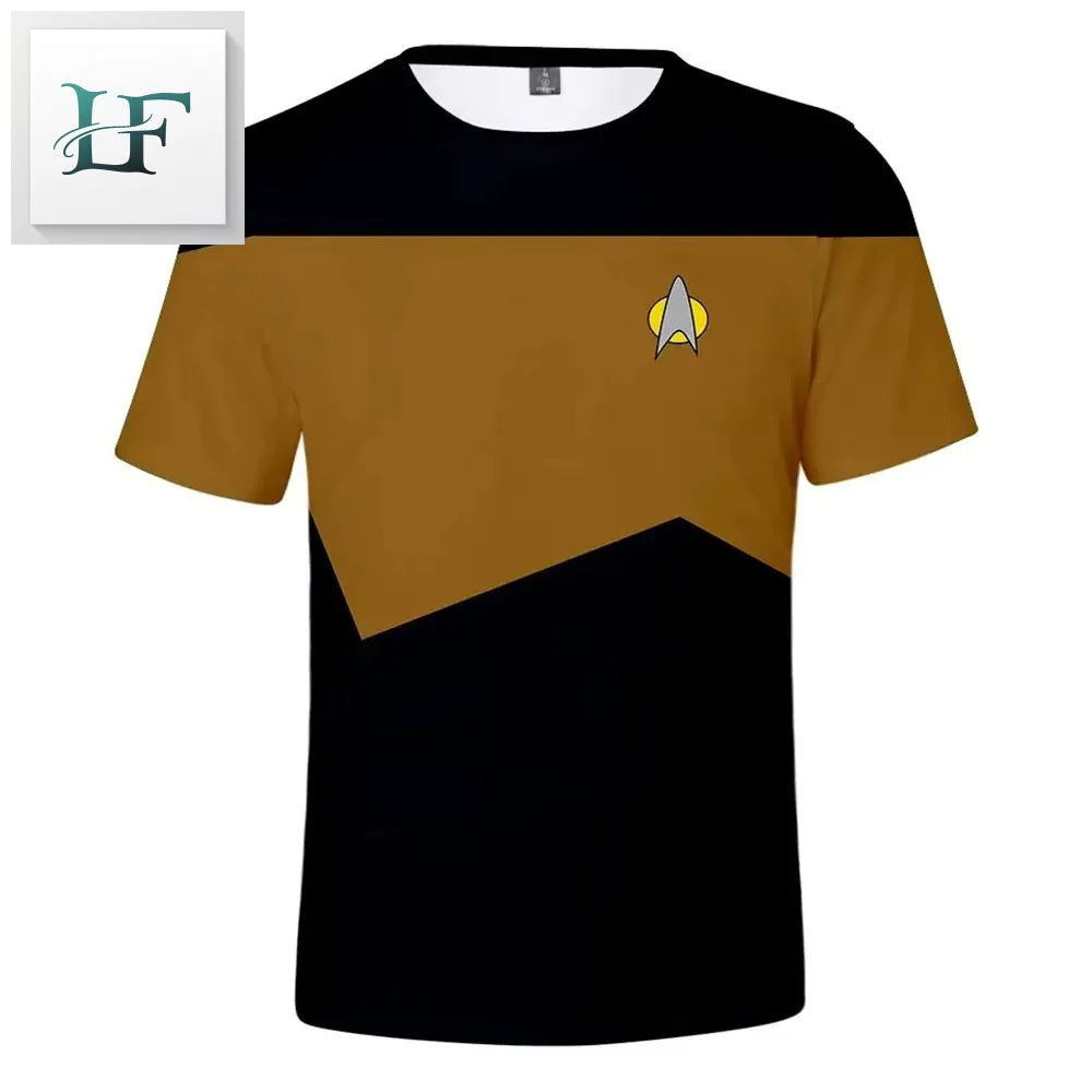 Star Trek Unisex Polyester Tee. Moisture wicking fabric, great for Summer wear.