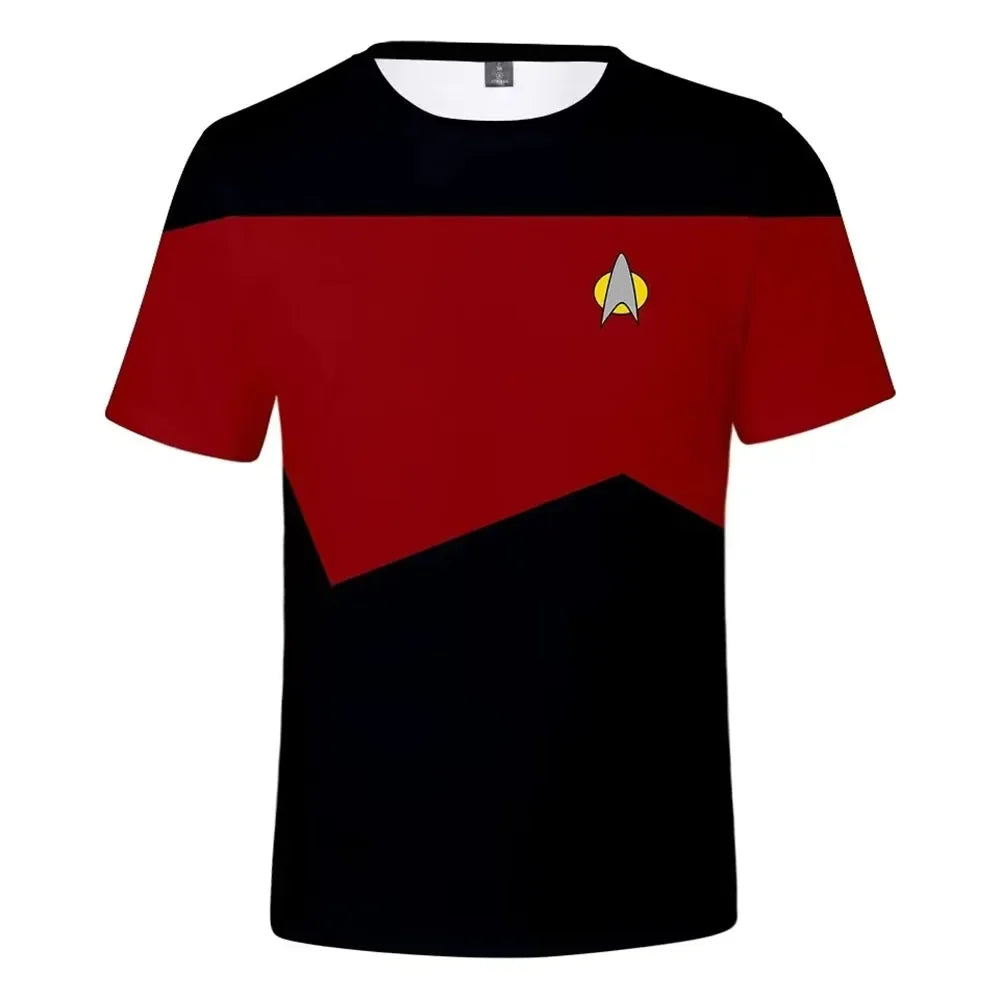 Star Trek Unisex Polyester Tee. Moisture wicking fabric, great for Summer wear.