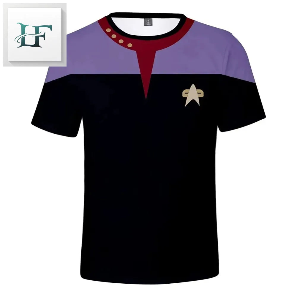 Star Trek Unisex Polyester Tee. Moisture wicking fabric, great for Summer wear.