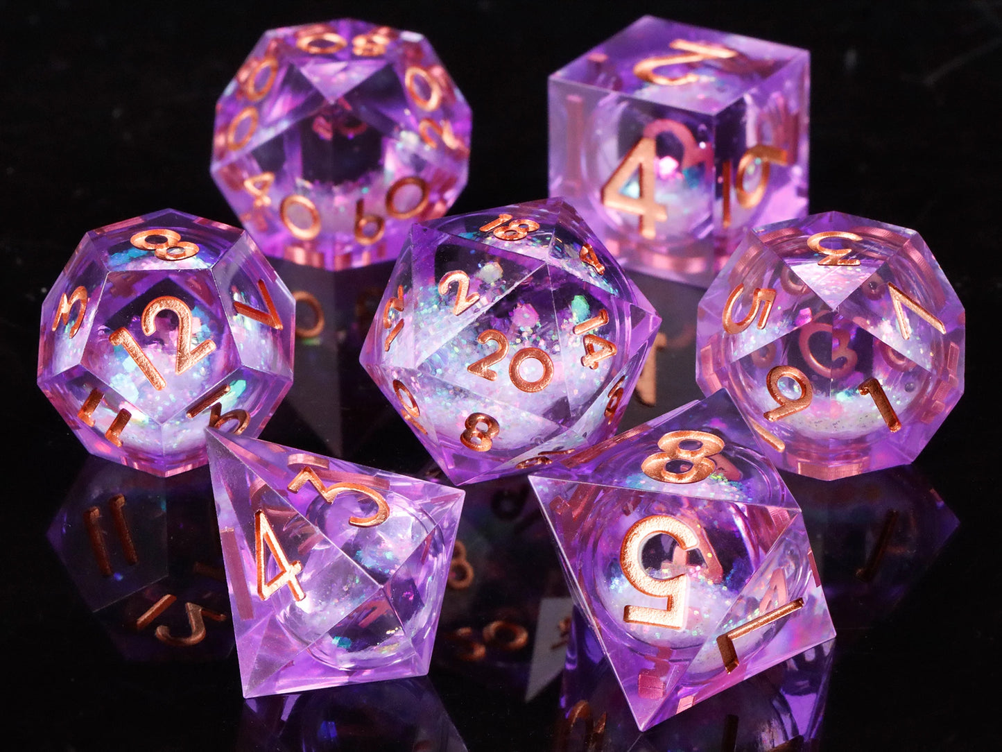 Liquid Core Quicksand D&D Dice Sets.