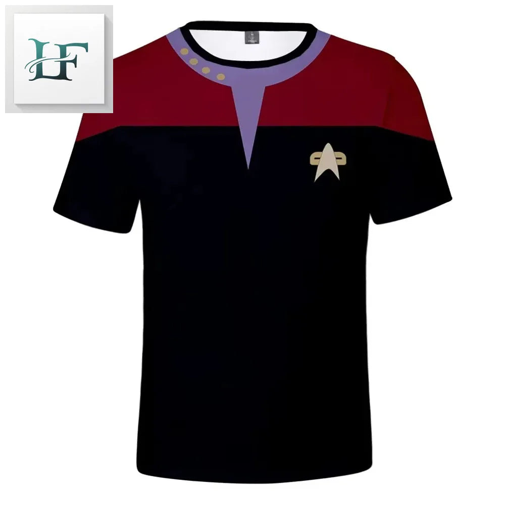 Star Trek Unisex Polyester Tee. Moisture wicking fabric, great for Summer wear.