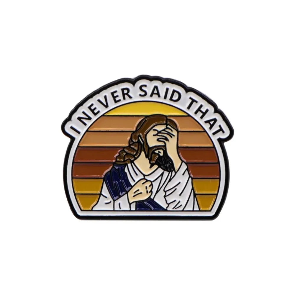 Irreverent Jesus Pins. For those who like to give a bit of cheek to our Christian neighbours.