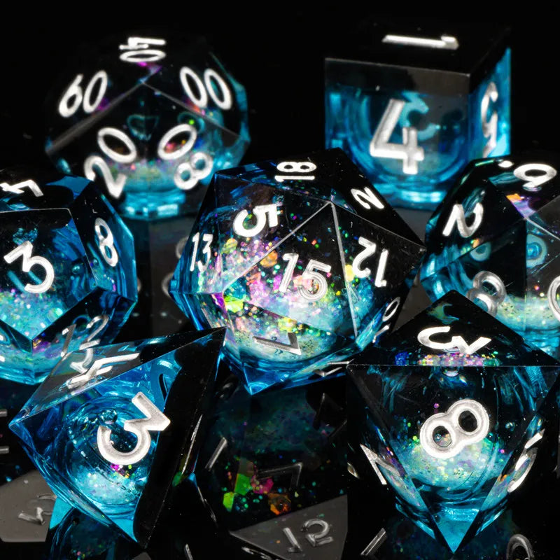 Liquid Core Quicksand D&D Dice Sets.