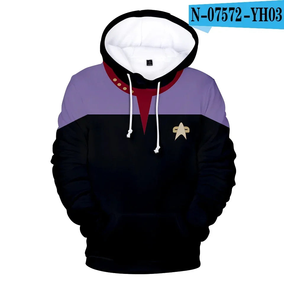 Star trek 3D Hoodies. Long Sleeve Unisex.
