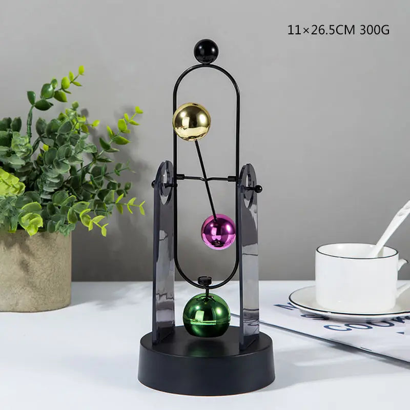 Electro magnetic perpetual motion desktop ornaments. A must have for the office desk.