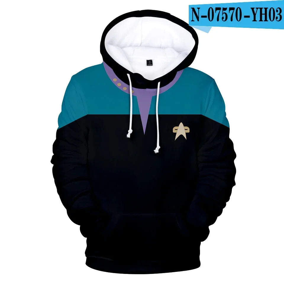 Star trek 3D Hoodies. Long Sleeve Unisex.