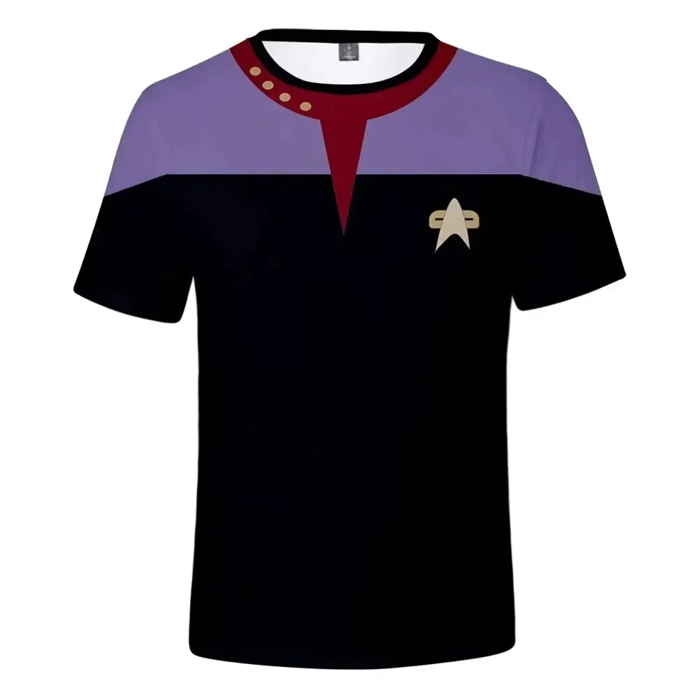 Star Trek Unisex Polyester Tee. Moisture wicking fabric, great for Summer wear.