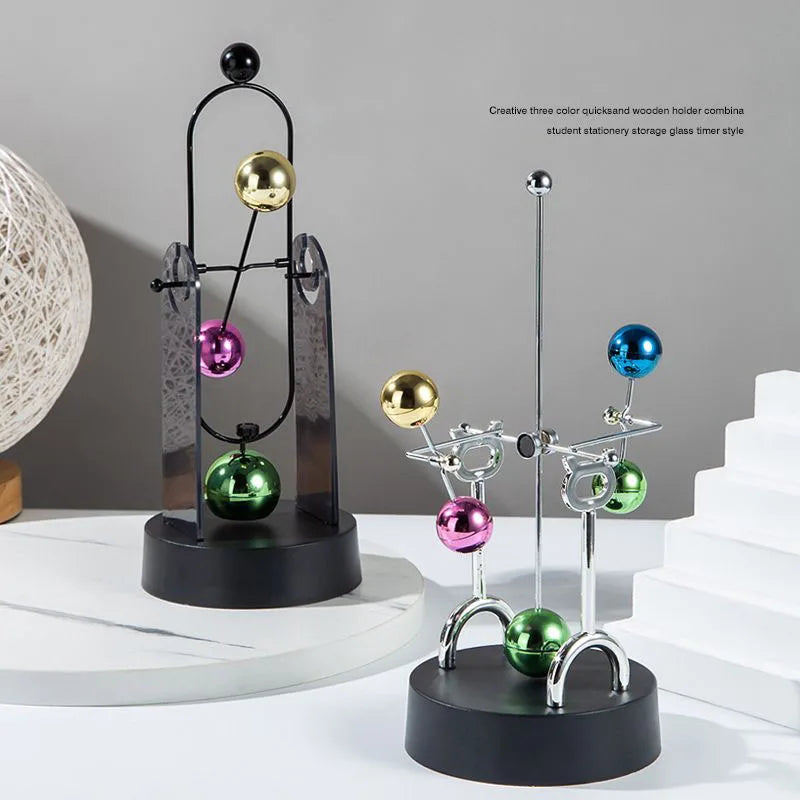 Electro magnetic perpetual motion desktop ornaments. A must have for the office desk.