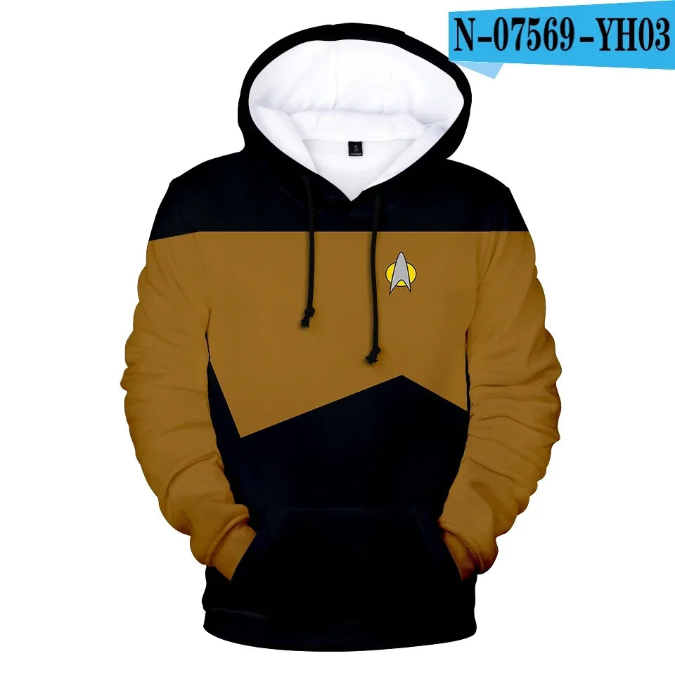 Star trek 3D Hoodies. Long Sleeve Unisex.
