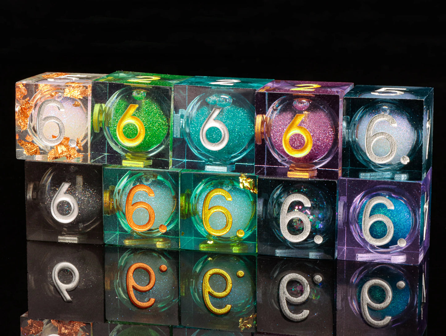 Liquid Core Quicksand D&D Dice Sets.