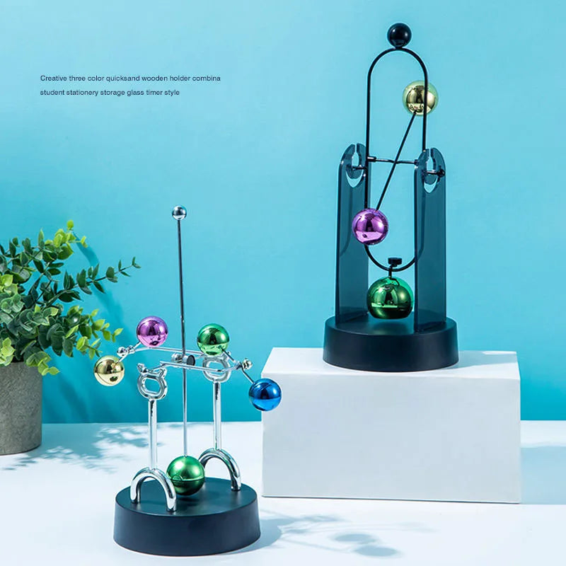 Electro magnetic perpetual motion desktop ornaments. A must have for the office desk.