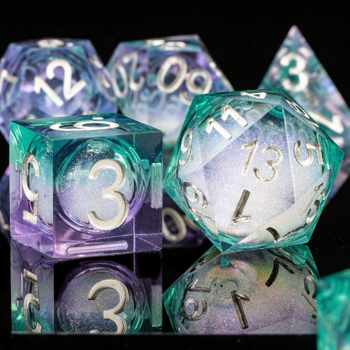 Liquid Core Quicksand D&D Dice Sets.