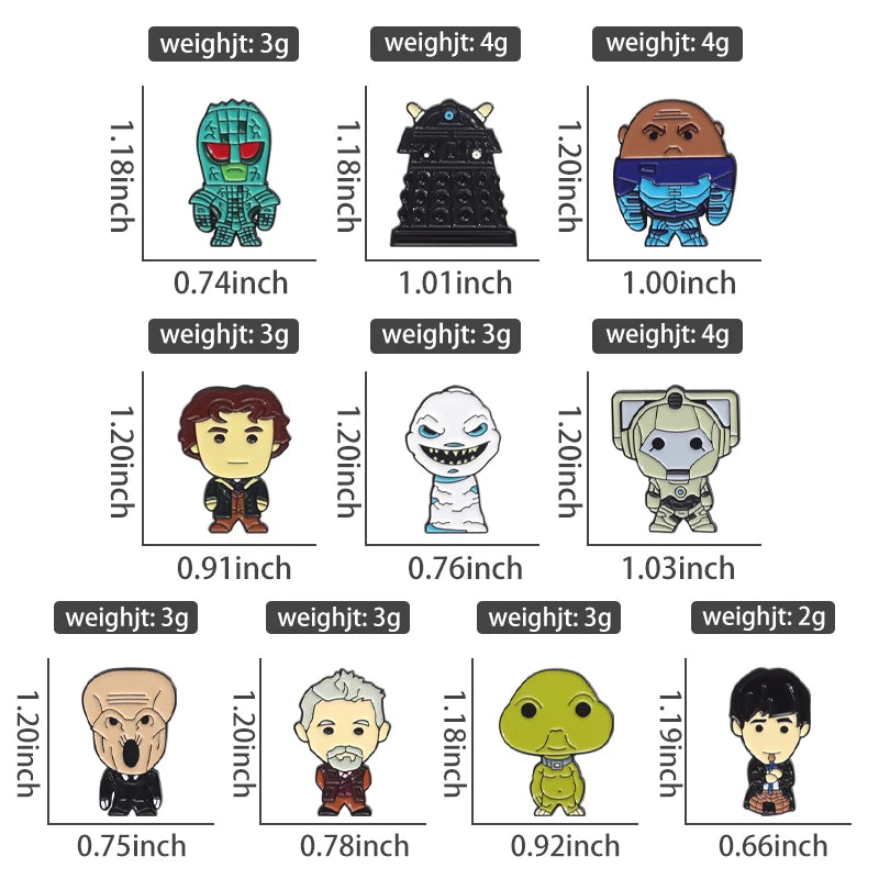For the Whovian Geeks, we have these cute Doctor Who Pins!