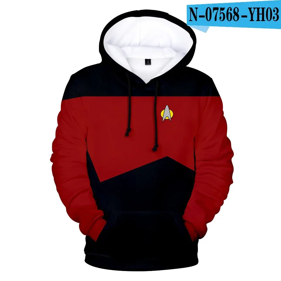 Star trek 3D Hoodies. Long Sleeve Unisex.