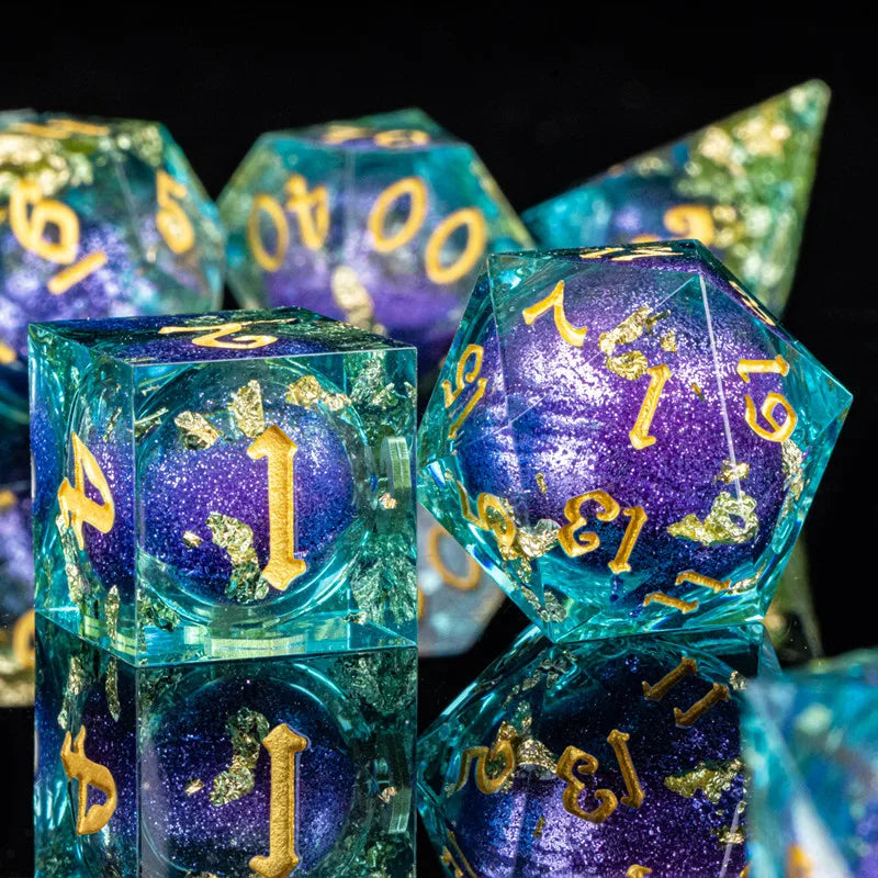 Liquid Core Quicksand D&D Dice Sets.