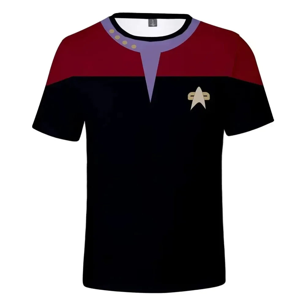 Star Trek Unisex Polyester Tee. Moisture wicking fabric, great for Summer wear.