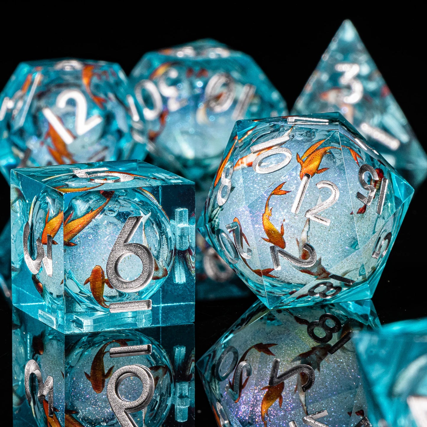 Liquid Core Quicksand D&D Dice Sets.