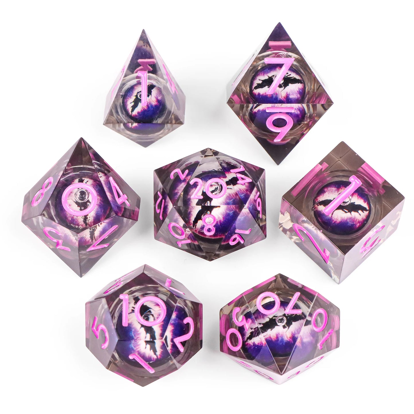 Liquid Core Dragon Eye Dice sets. Choose from a variety of colours!