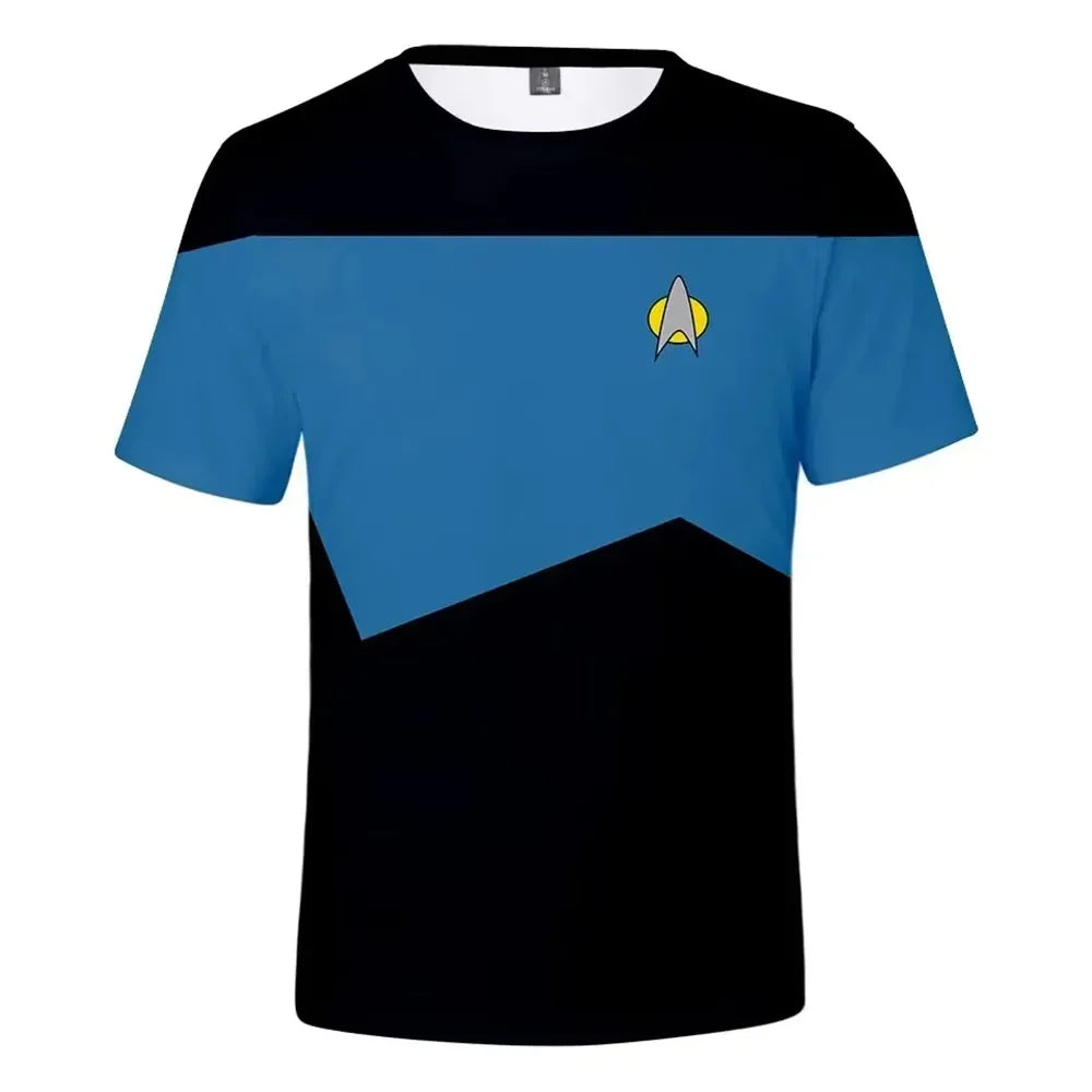Star Trek Unisex Polyester Tee. Moisture wicking fabric, great for Summer wear.