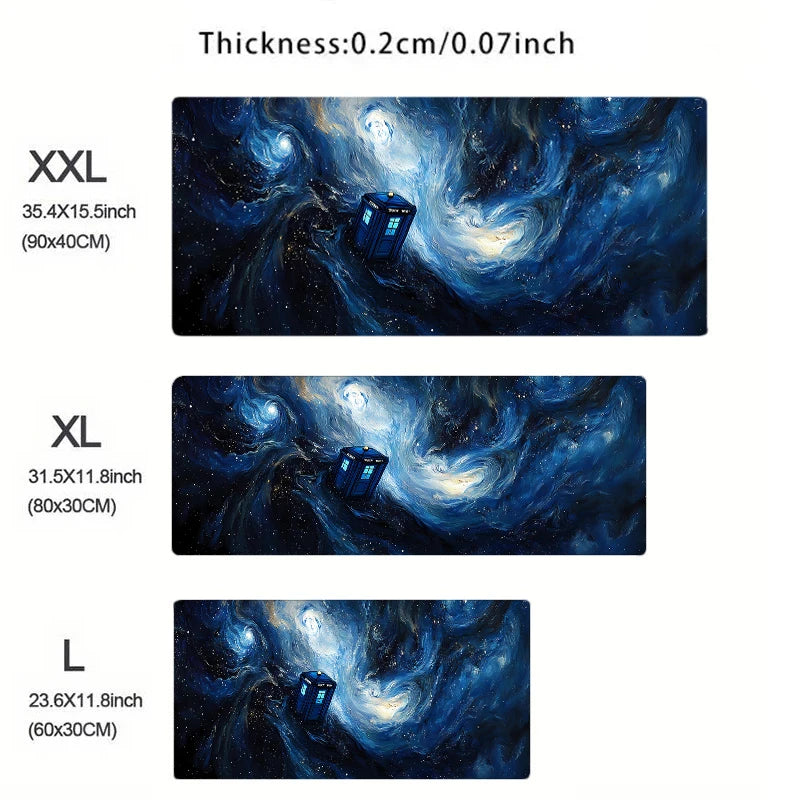 Doctor Who TARDIS in Space mouse and desk mats