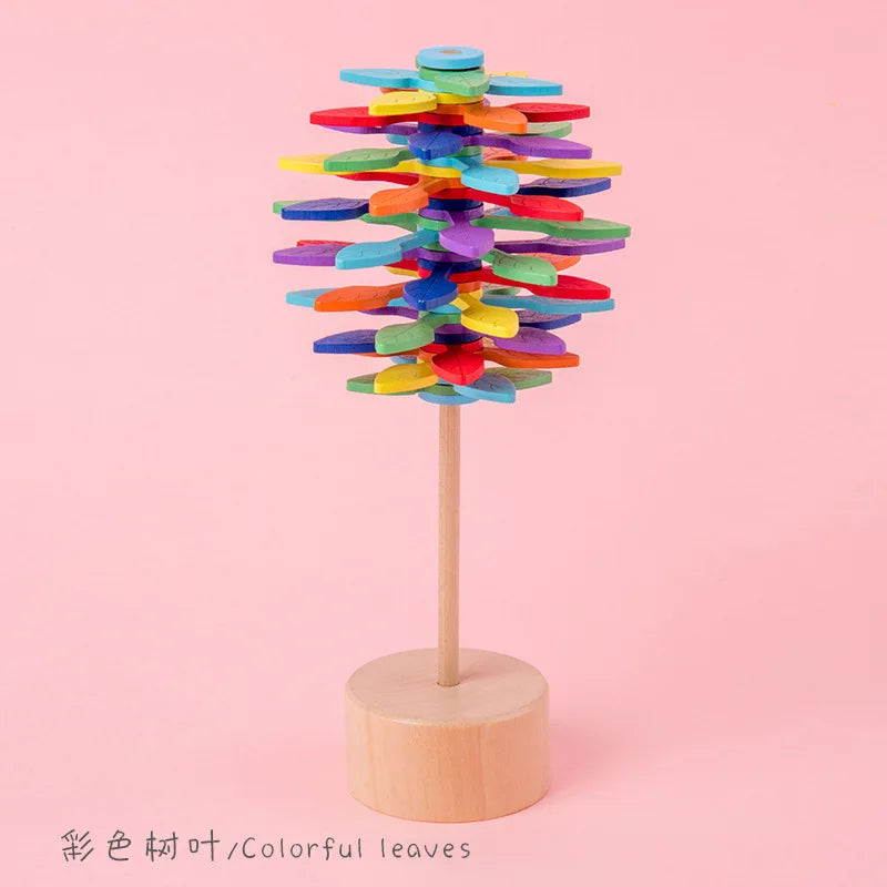 Wooden Spiral Tree toy. Great for kids and adults. Cool fidget and dexterity toy. Choose from a three colour themes.