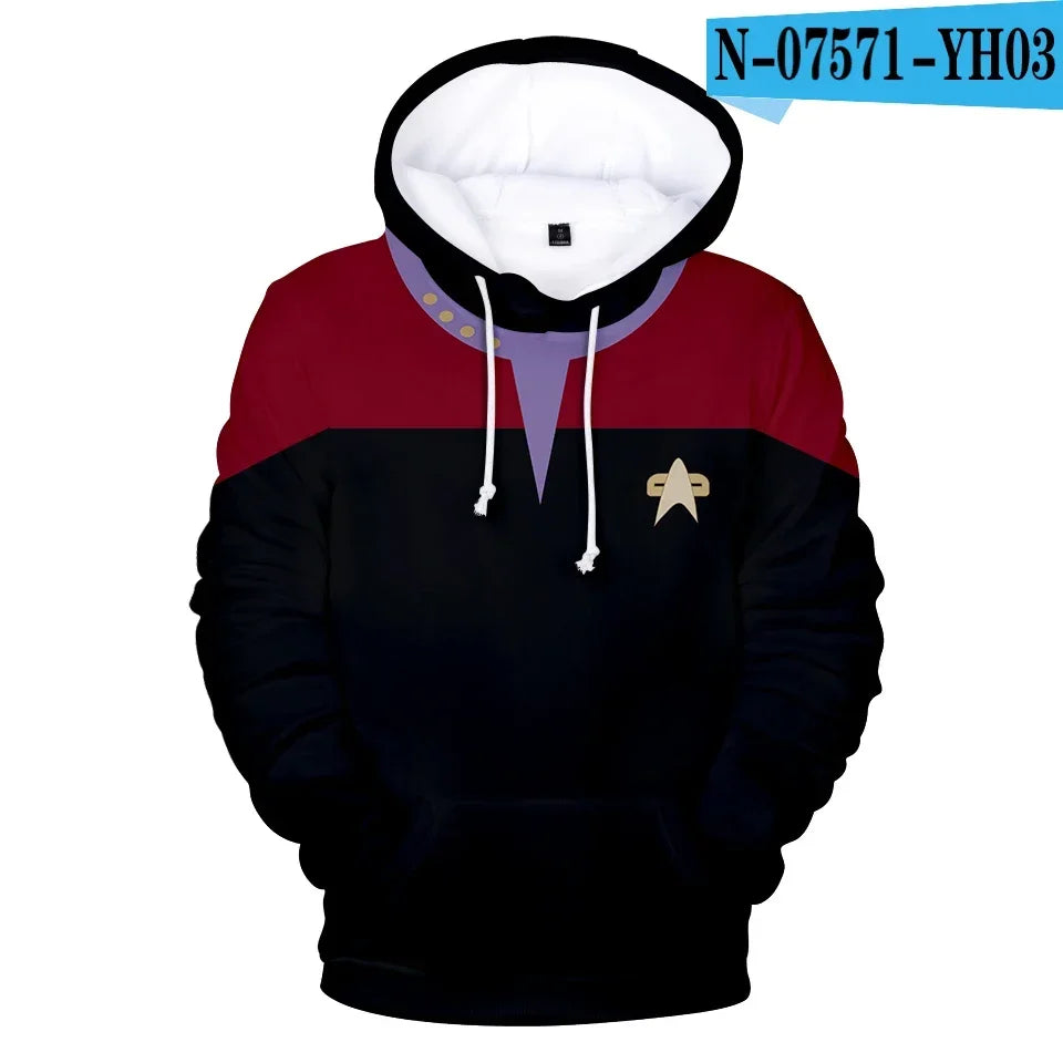 Star trek 3D Hoodies. Long Sleeve Unisex.