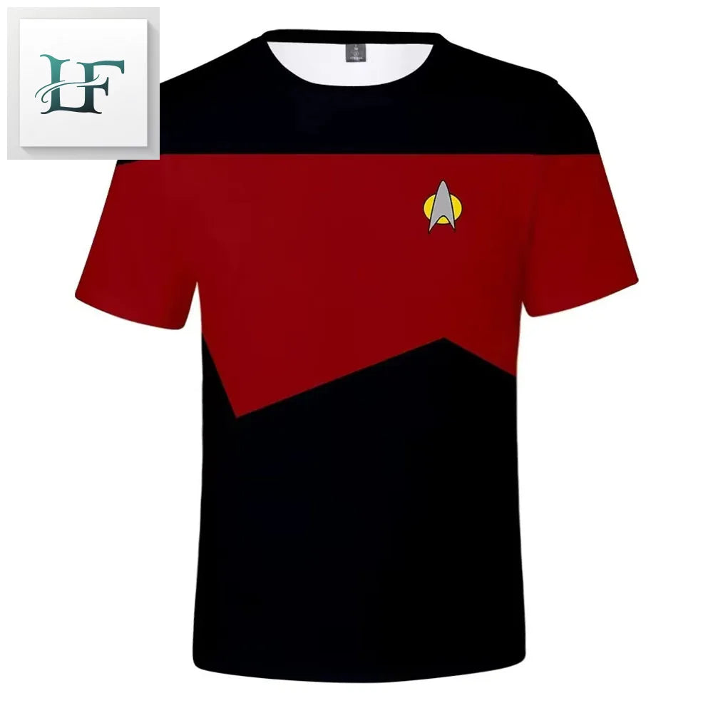 Star Trek Unisex Polyester Tee. Moisture wicking fabric, great for Summer wear.