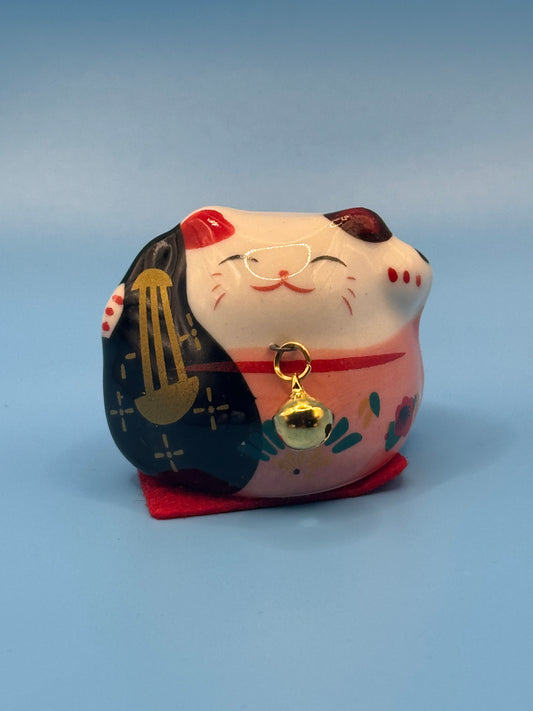 Miniature Ceramic Maneki Neko Cat Figurines