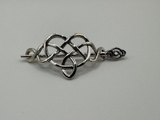 Celtic knot hair clip / scarf clip