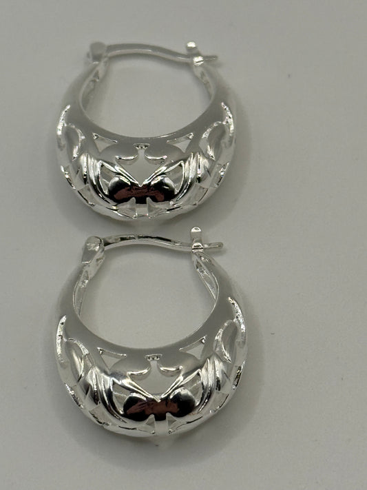 Silver hoop earrings